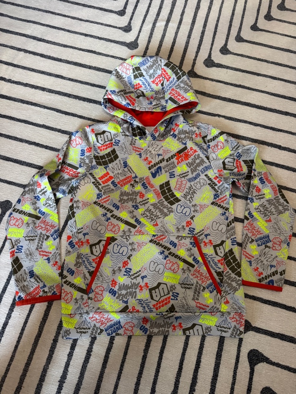 Under Armour Kids Hooded with Neon Graphic Print
